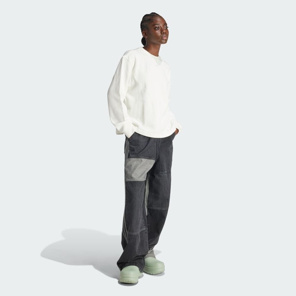 adidas KSENIASCHNAIDER パッチワークジーンズ Adidas x Kseniaschnaider コラボ パッチワーク デニム ジーンズ