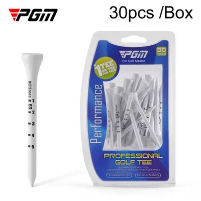30pcs /Box PGM QT029 Golf Wooden Tee Limit Adjustable Height Ball Spike Golf Dep