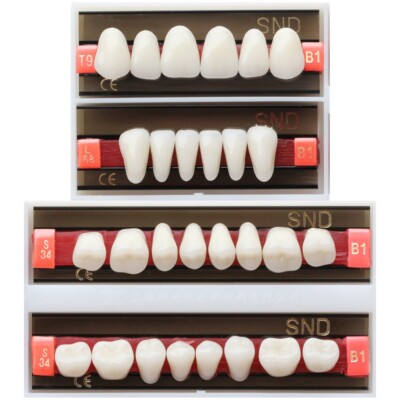 B1Shade T9L68 Dental FullMouth Two-Layer Synthetic Resin Teeth Whitening Denture