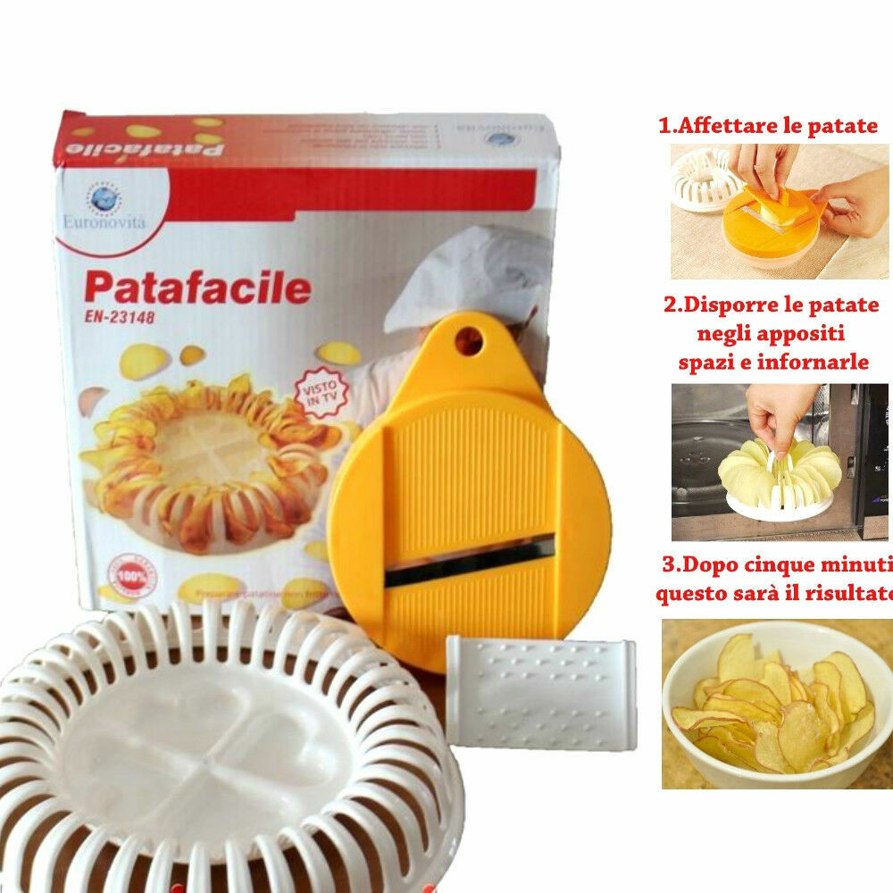 Patafacile Affetta Prepara Cuoci Patate Al Microonde Senza Grassi Chips Light