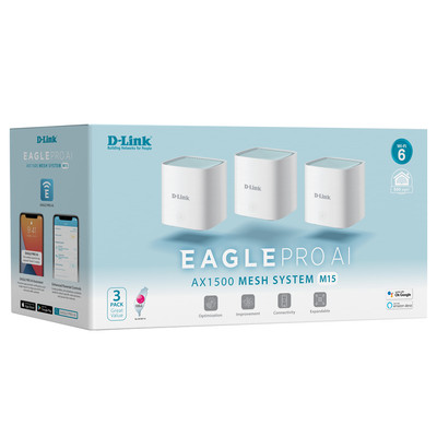 D-Link EAGLE PRO AI AX1500 Mesh System (3-Pack) (RRP AU$379.95)