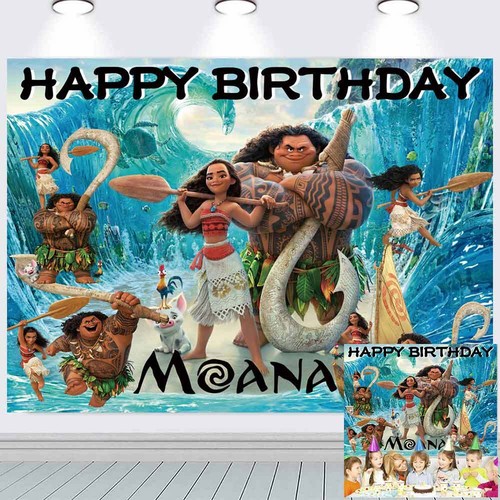 Moana Geburtstag Party Hintergrund – Bunte Wanddeko Für Den Perfekten Kindergeburtstag