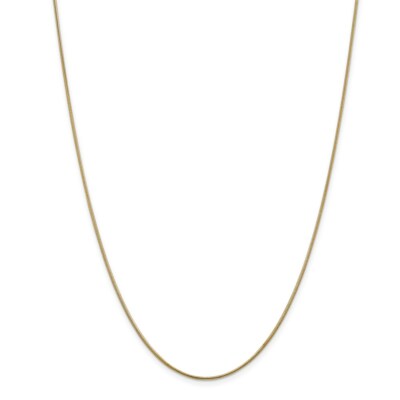 Pre-owned Superdealsforeverything Real 14kt Yellow Gold 1mm Round Snake Chain; 20 Inch; Lobster Clasp