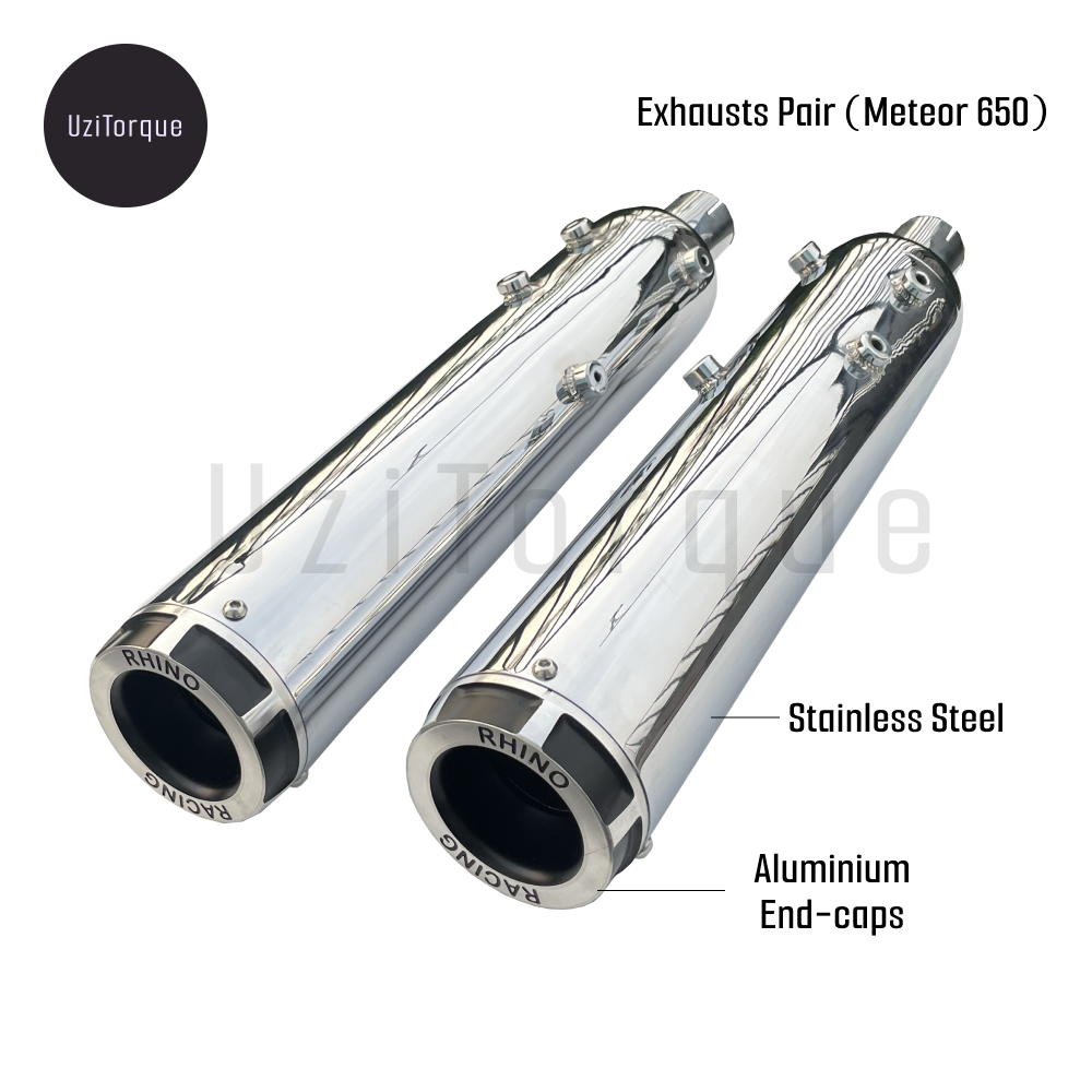 RHINO RACING super meteor650用マフラー　中古 Rhino Racing Exhausts For Royal Enfield Super Meteor 650 V1