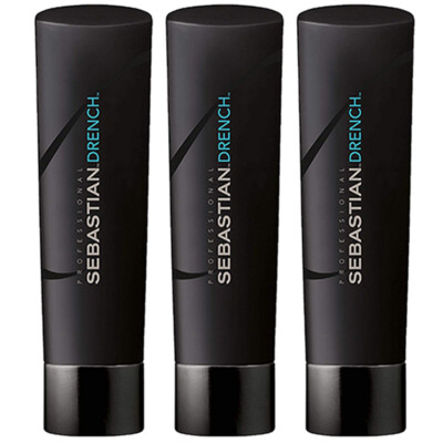 Pack of (3) New Sebastian Drench Moisturizing Shampoo
