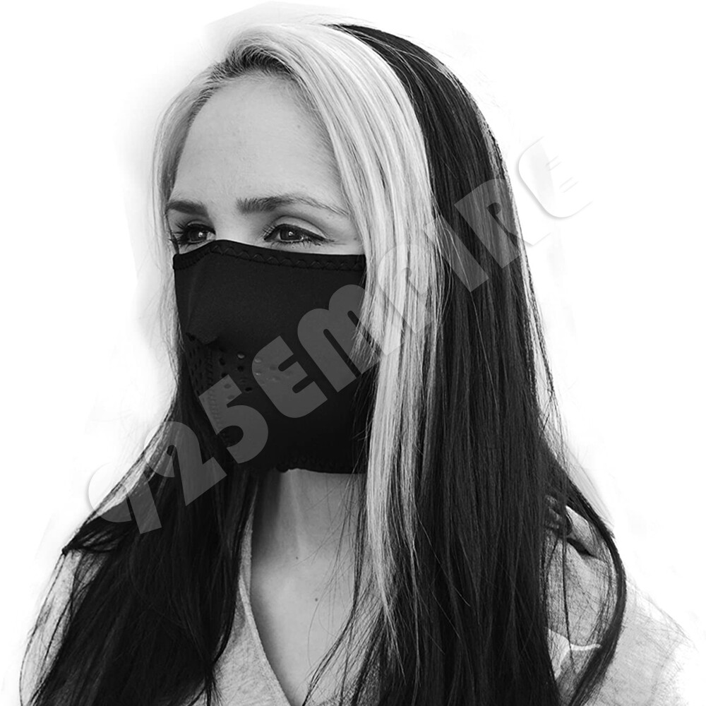  3 Pack Black Neoprene Half Face Mask Reusable Washable Lot