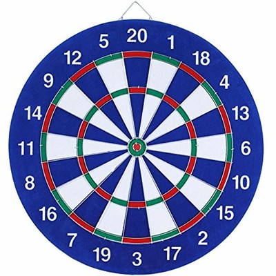 Vopa Dartboard 18 Inch Steel Soft Tip Board Set With 6 Extra Darts For Kids Bar