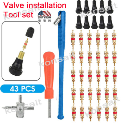 43X Tire Valve Stem installation Chrome Tool Puller Car Plug Core Remover Repai