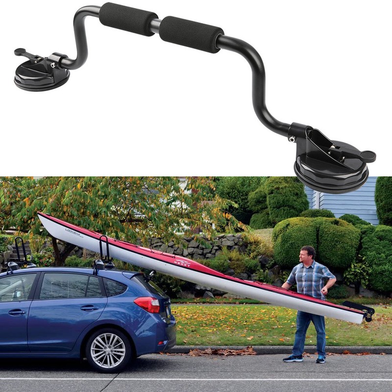 Kayak Roller Kayak Loader with Suction Cup for Kayak Canoe Roof Load Assist BLK