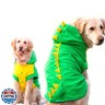 FLAdorepet Funny Halloween Large Dog Dinosaur Costume Outfits,Dog Pajamas Hoodie Winter Warm Pet Clothes Coat for Golden Retriever Pitbull (Green, 8XL)