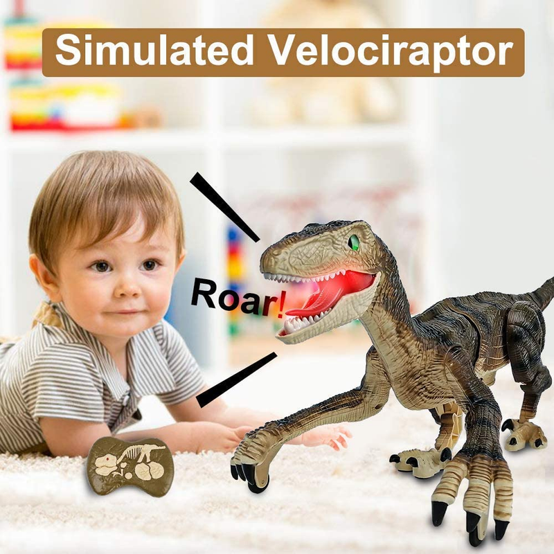 Remote Control Dinosaur Toys for Boys 3-5 RC Dinosaur Robot Toys with Yellow