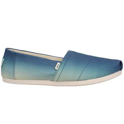 

TOMS Alpargata Женские синие туфли на плоской подошве в стиле кэжуал 10016236-400T, Синий, TOMS Alpargata Slip On Flat
