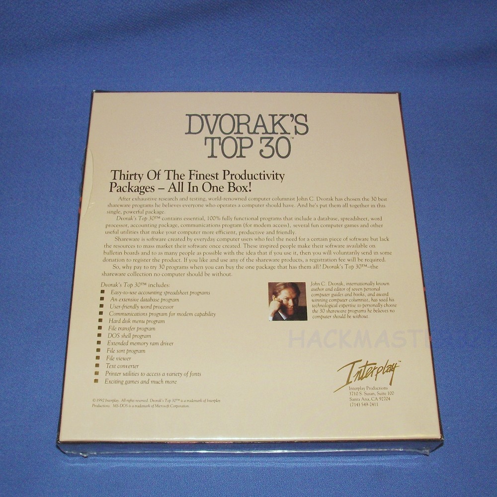 IBM TANDY SEALED DVORAK'S TOP 30 5.25