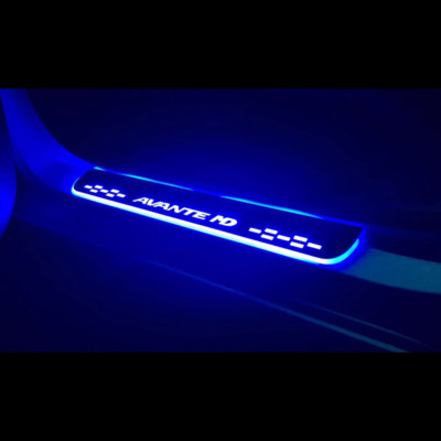 Blue LED Inner Door Catch Handle Plate Panel 4EA For HYUNDAI 2011-14 Sonata i45