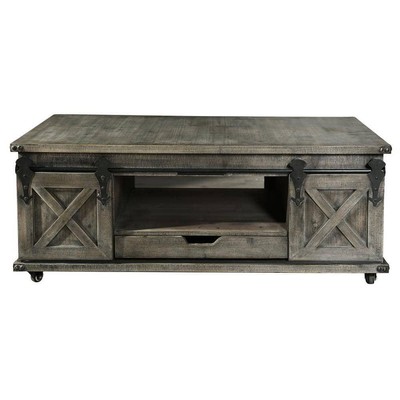 StyleCraft Coffee Table 47'' Drawer Open Compartment Durable Wood Driftwood Grey