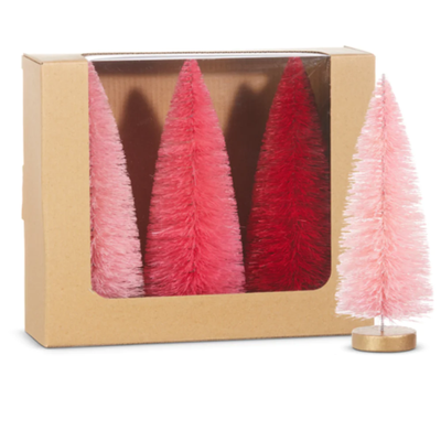 Box of Pink Bottle Brush Trees 8