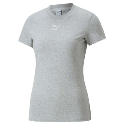 

Женские серые повседневные топы Puma Classics Slim с круглым вырезом и короткими рукавами 5, Grey
