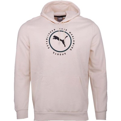 

Puma Worldwide Sports Graphic Pullover Hoodie Mens Off White Casual Athletic Out, Puma Worldwide Sports Graphic Pullover Hoodie