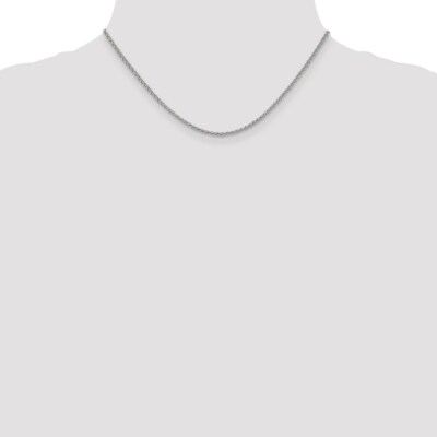 Pre-owned Superdealsforeverything Real 14kt White Gold 2.1mm Spiga Chain; 16 Inch; Lobster Clasp