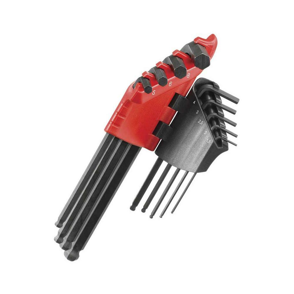 Tools 9 Piece Extra Long Reach Ball Ended Hex Allen Key Set 1.5