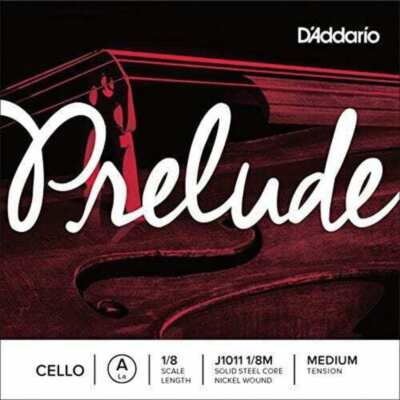 D'Addario Prelude Cello Single String | A String | 1/8 Scale | Medium Tension