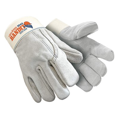 HEXARMOR 5042-M (8) Leather Gloves,Gray,M,PR 42FG01