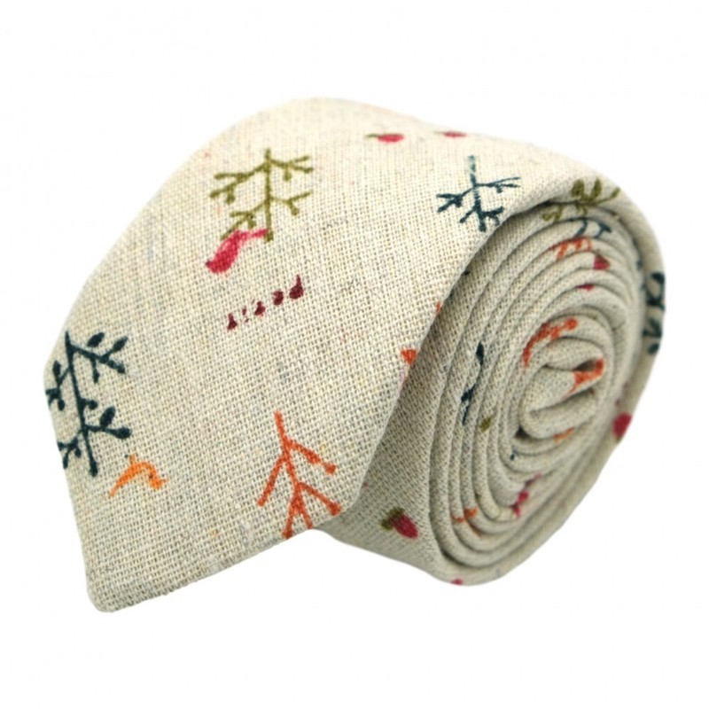 Ecravate, Ensemble Cravate Et Pochette D'éTé Fleuri Pour Homme. Beige à Motifs