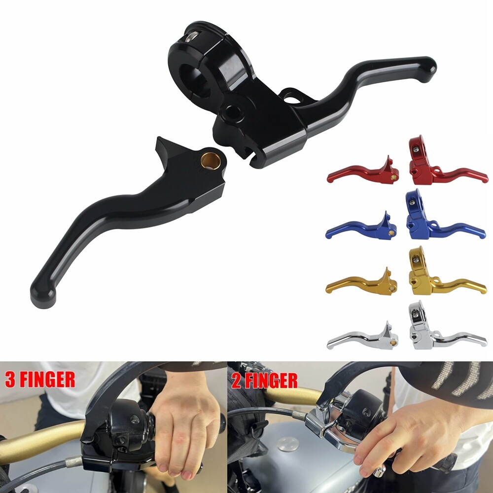 Easy Pull Clutch & Brake Levers For Harley Dyna Street Bob FXDB Low Rider 96-17
