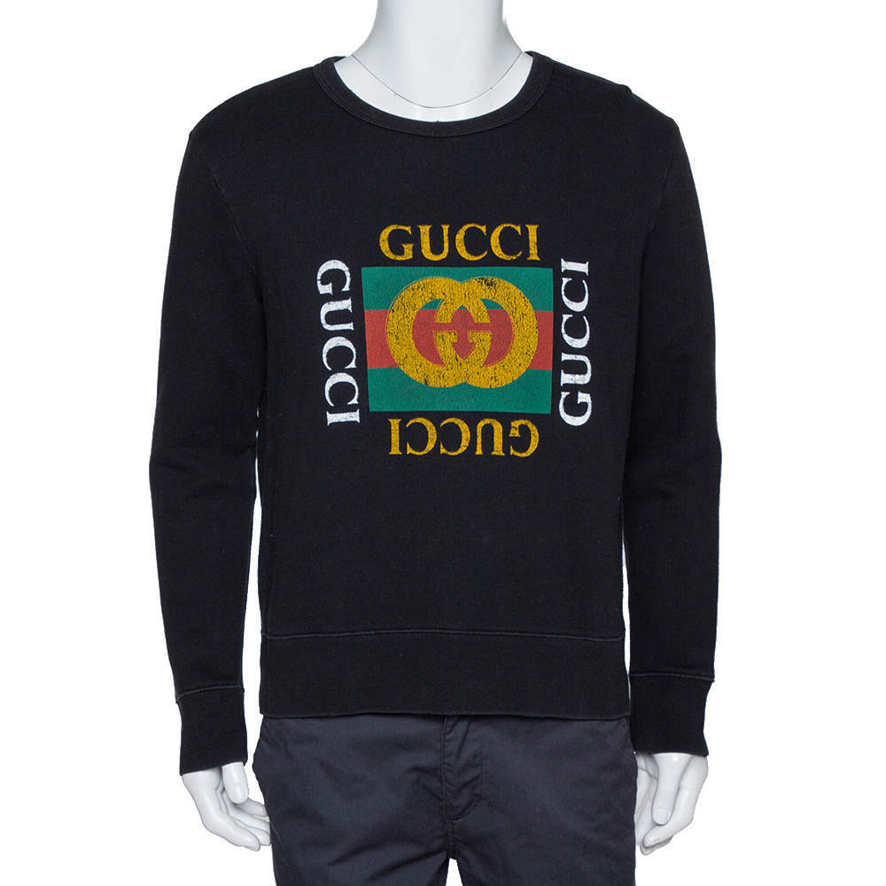 $1.1K GUC Authentic Men's Gucci Black Vintage Logo Print $1.1K GUC Authentic Men's Gucci Black Vintage Logo Print