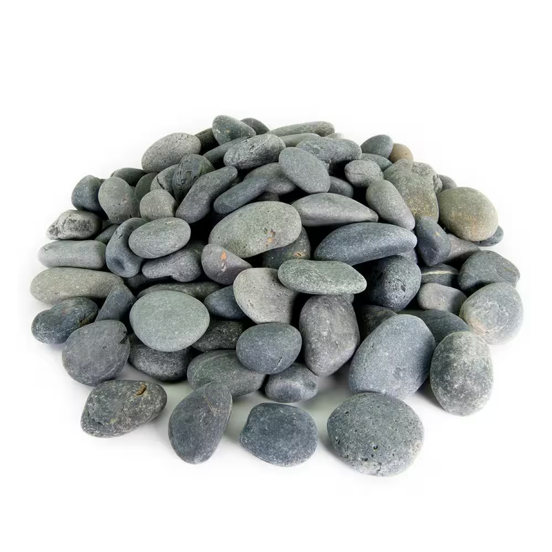 Mexican Beach Pebbles Black 025 cu ft 2in 3in Smooth Decorative Rock Garden Pond