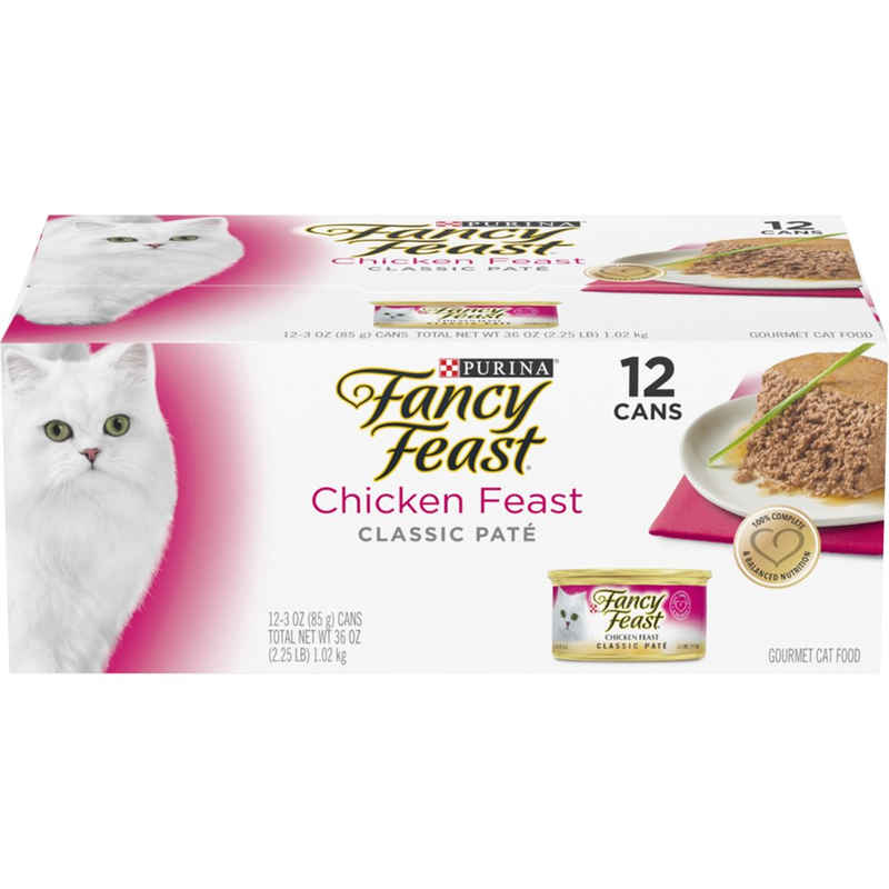 Purina Fancy Feast Classic Pate Wet Cat Food Chicken, 3 Oz Cans
