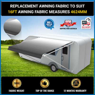 15 2 Replacement Vinyl Fabric Suit 16ft Caravan Awning Carefree Dometic 4624mm Ebay