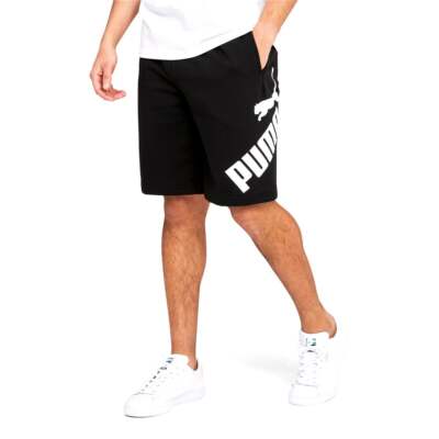 

Puma Logo 10 Shorts Мужские черные повседневные спортивные штаны 67084101, Черный, Puma Logo 10" Shorts