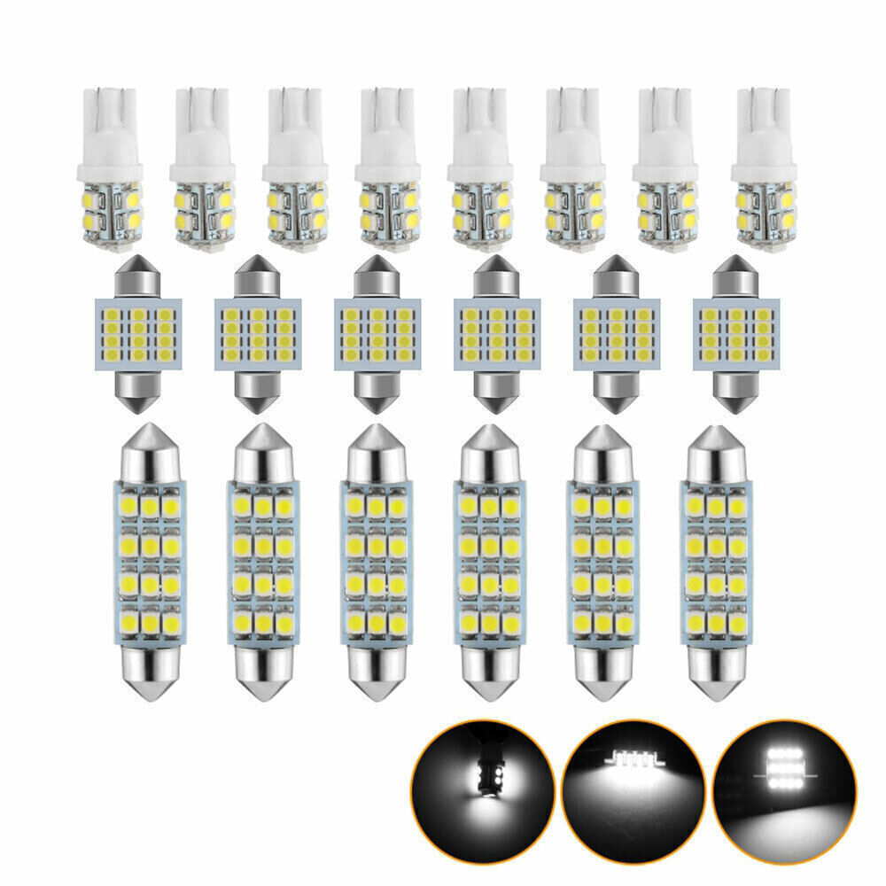 20pcs LED Interior Lights Bulbs Kit Car Trunk Dome License Plate Lamps 6500K new