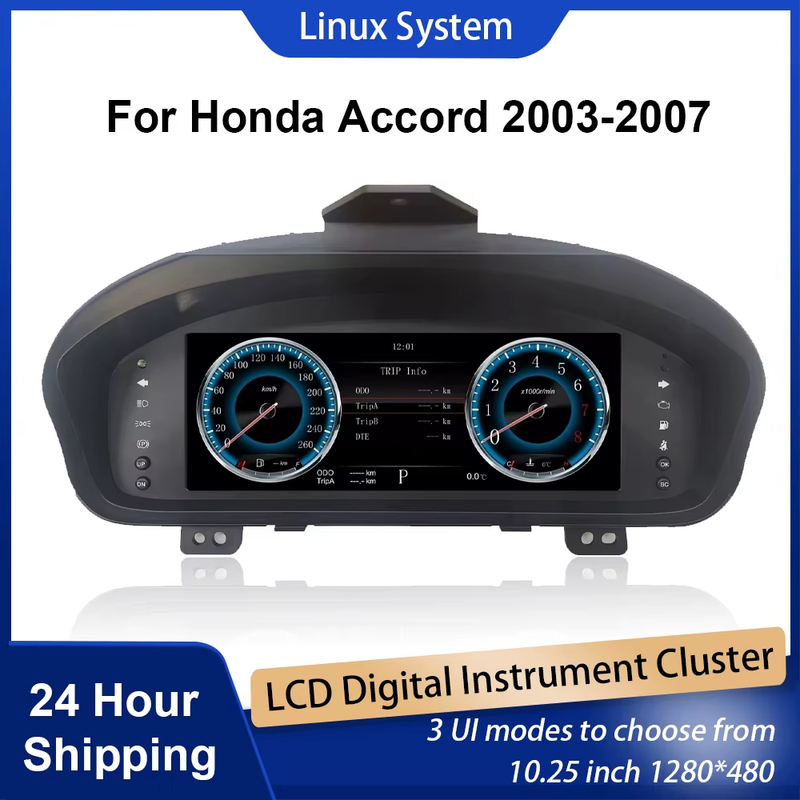 Digital Cluster Dashboard For Honda Accord 2003-2007 LCD Dashboard Virtual Cockp
