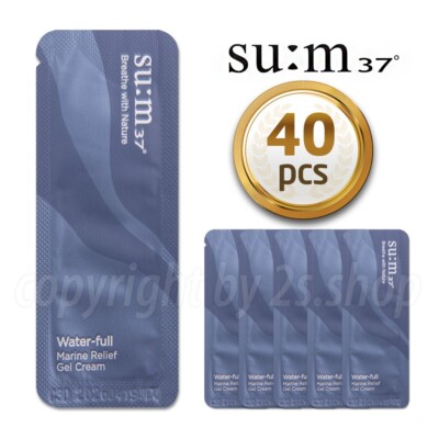 SU:M37  Water-full Marine Relief Gel Cream 1mlx 40pcs  SUM37 New version