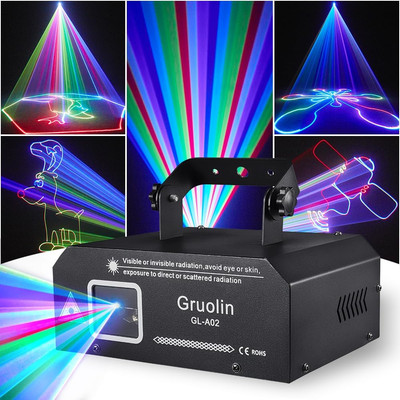 Animation DJ Laser Lights Stage Party Light 3D RGB Full DMX512 Music Color Bar