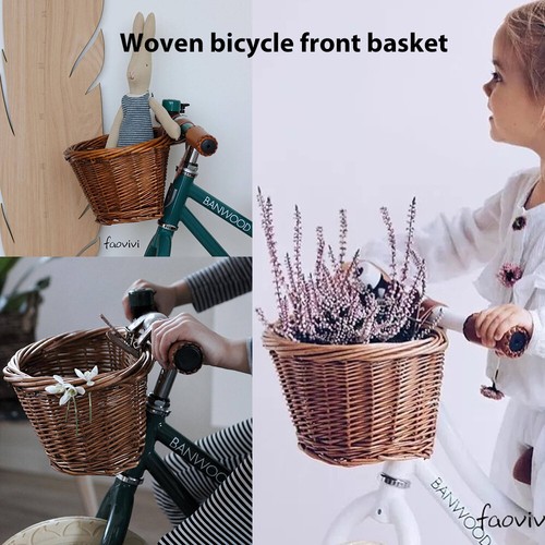 childrens wicker bike basket