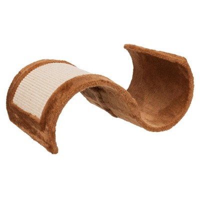 TRIXIE Cat Scratching Wave Surface Durable Sisal Wrapped Brown MDF Wood Plush