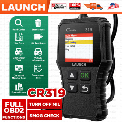 LAUNCH CR319 OBD Code Reader OBD2 Scanner Car Check Engine Fault Diagnostic Tool