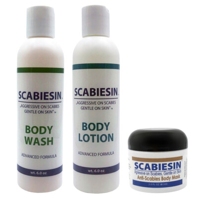 Scabies Treatment Family Kit Shampoo Body Lotion Mask Treat Scabies
