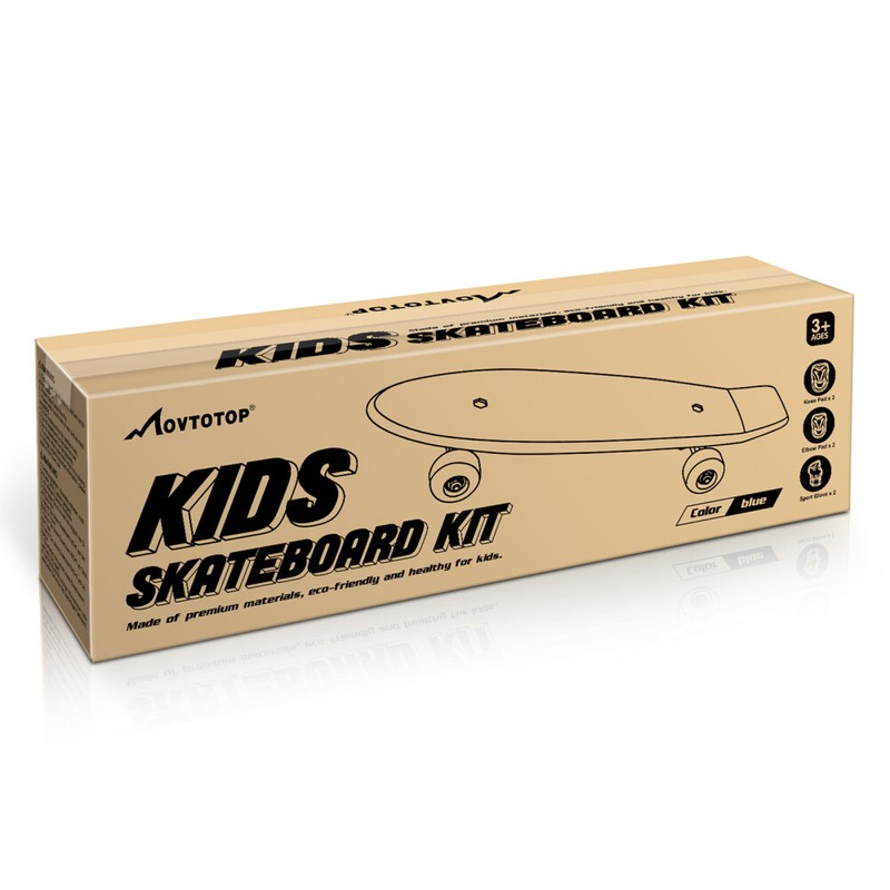 Complete Longboard Kids Skateboard with Protective Gears Complete Set