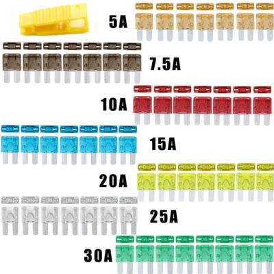 50pcs ATR Micro2 Blade Fuses Assorted Kit Car 30A 25A 20A 15A 10A 7.5A 5A