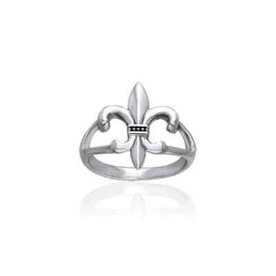 Fleur de Lis .925 Sterling Silver Ring by Peter Stone Lily Flower Jewelry