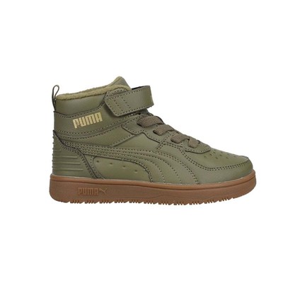 

Puma Rebound Rugged V High Top Youth Boys Зеленые кроссовки Повседневная обувь 38824402, Зеленый, Puma Rebound Rugged V High Top Youth