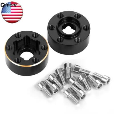 Qmore Brass Weights RC Hex Wheel Hub Adapters for 1.9/2.2inch Beadlock Wheel Rim