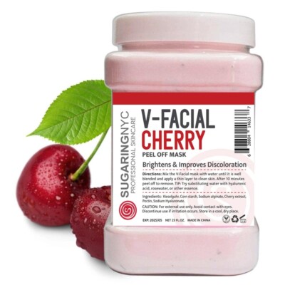 Sugaring NYC Vajacial Jelly Cherry Mask Peel-Off Bikini Underarms Area Peel Mask