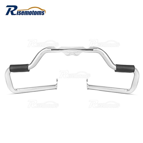 Chrome Black Mustache Engine Guard Highway Crash Bar For Harley Softail 2018-23