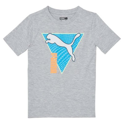 

Футболка Puma Summer Break Triangle с круглым вырезом и короткими рукавами с принтом для подростков, размер для мальчиков, Grey, Puma Summer Break Triangle Graphic Crew Neck Short Sleeve T-Shirt