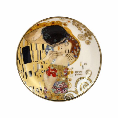 Goebel mini plate Gustav Klimt - The Kiss, Artis Orbis, Fine Bone China, 10 cm